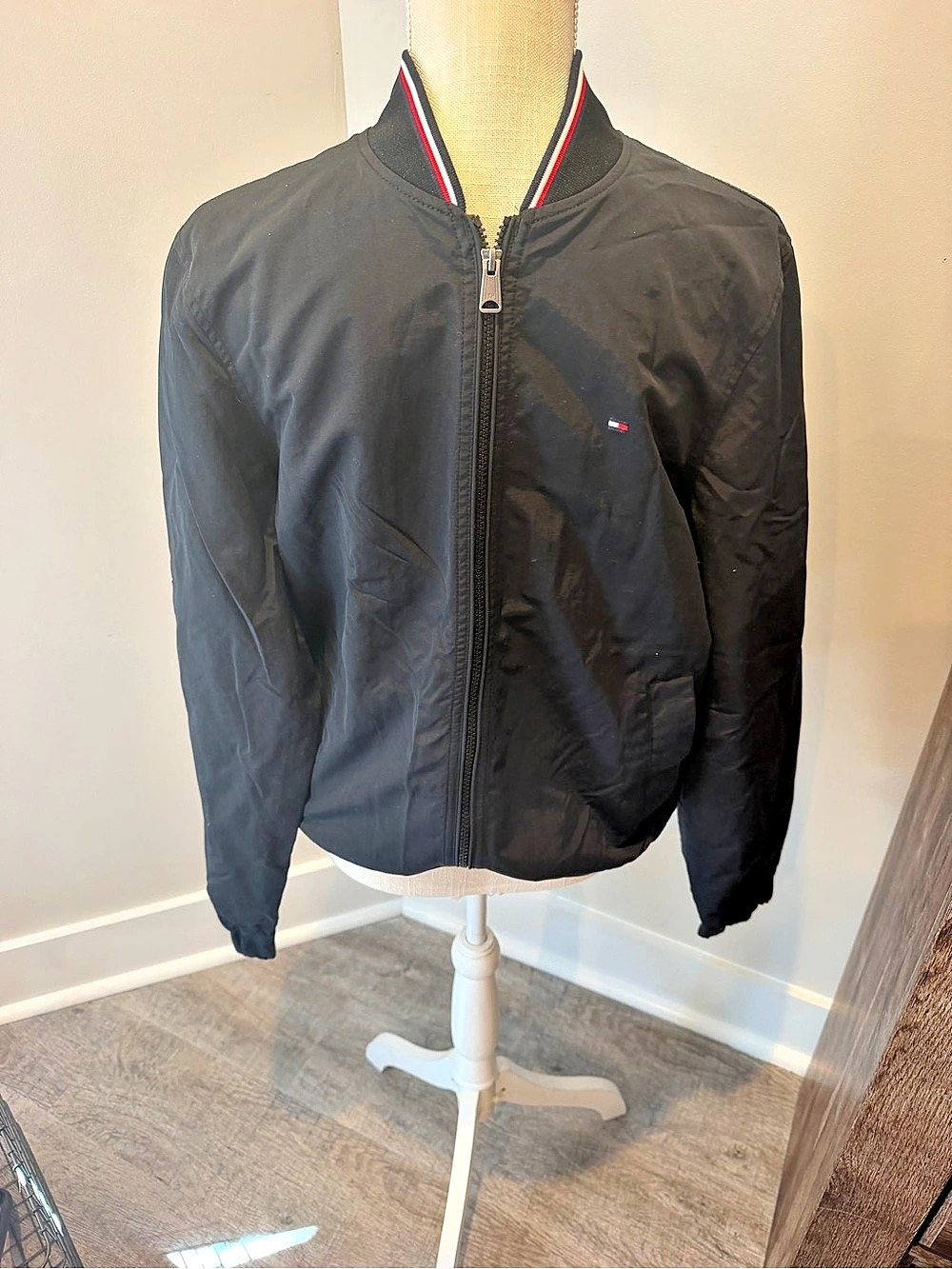 Tommy Hilfiger Nylon Taslan Stand Collar Bomber Jacket Men'Small